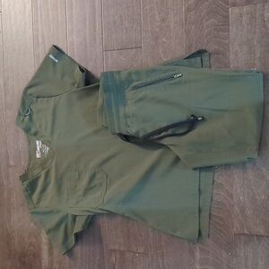 Grey's Anatomy Olive Jogger Scrub Set XSP/S